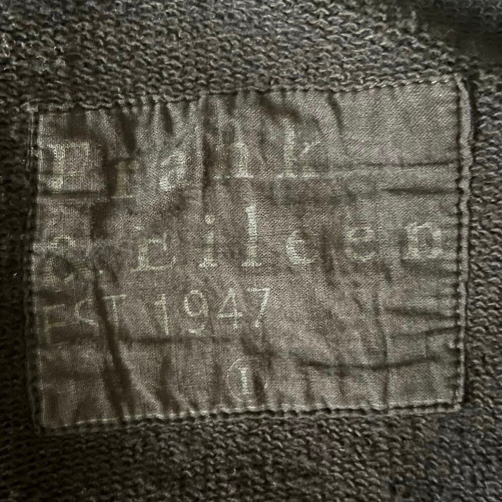 Frank & Eileen Patrick Popover Henley Black Triple Terry Large Quiet Luxury - Picture 12 of 13